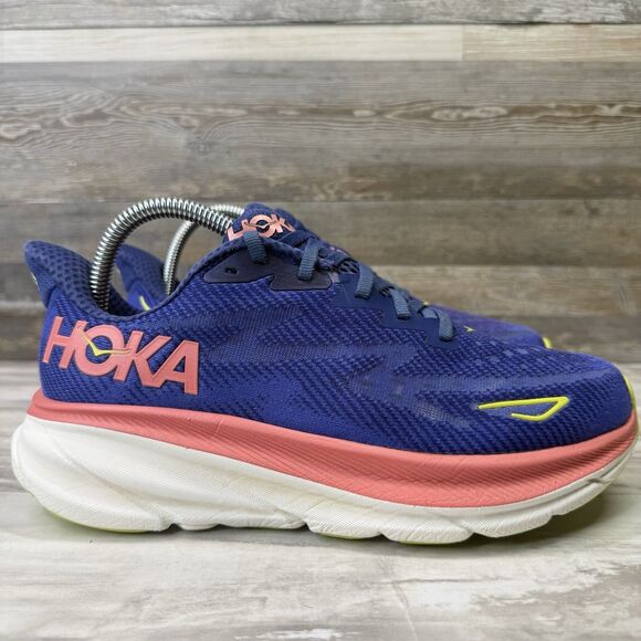 Hoka One One Shoes - Hoka One One Clifton 9 Women's Size 8D Blue Running Shoes Sneakers 1132211 EVN